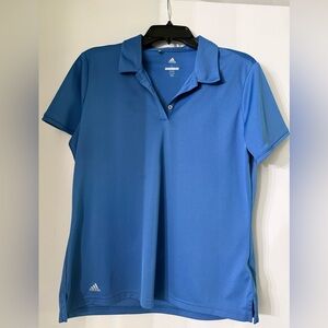 Adidas Women's Vibrant Blue Button Down Shirt